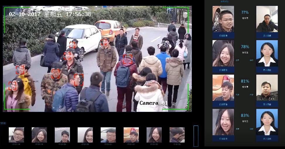 人脸识别比对摄像机演示图片