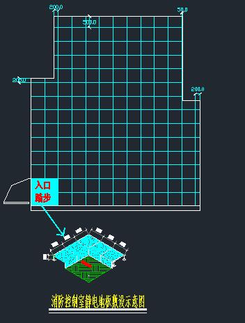 机房静电地板铺设设计图