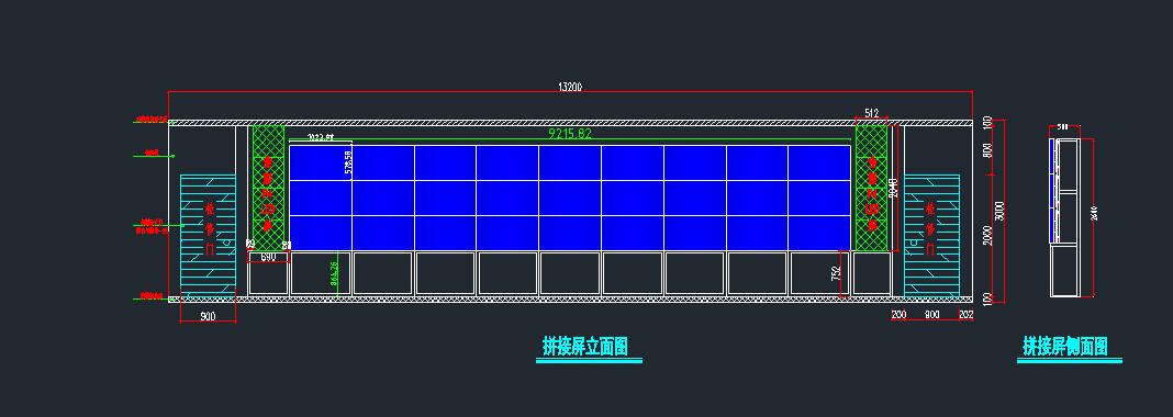 指挥中心大屏CAD图纸