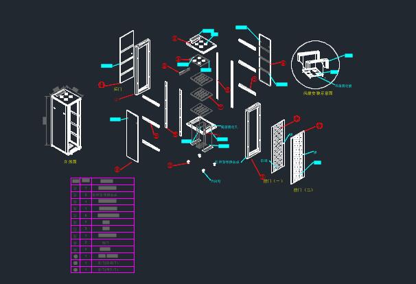 一般用不到的42U机柜大样图