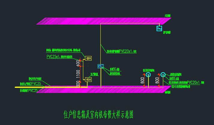 楼宇对讲室内机安装大样图