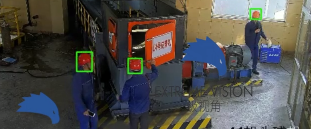 摄像头检测作业人员是否戴安全帽检测