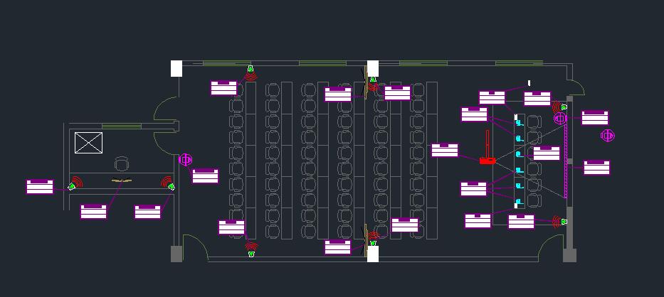一个不错的会议室设计点位图，新手可以参考学习