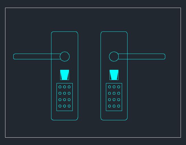 智能锁CAD图块下载