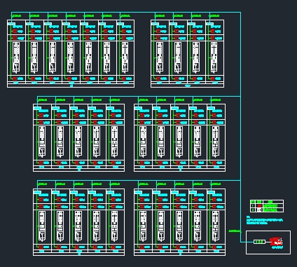 一个通俗易懂的五方通话系统图（传统布线方式）
